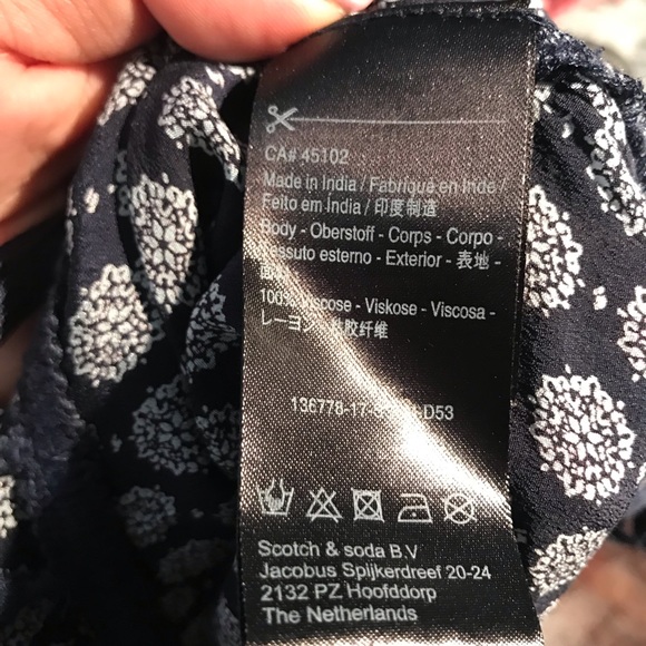 Scotch and soda women printed blouse size 4 - Picture 8 of 8